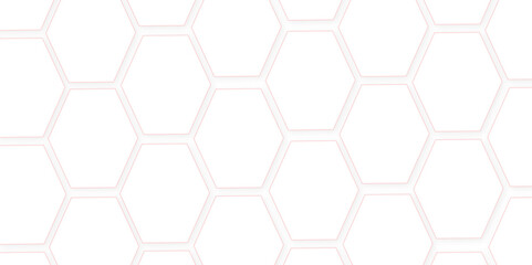 Abstract white hexagon concept background. Seamless pattern with hexagon. Hexagonal white hexagons honeycomb wallpaper. Abstract white lines background.	