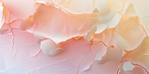 Abstract background with broken eggshell and soft pastel tones, blurred background, gentle gradients, minimalistic design.
