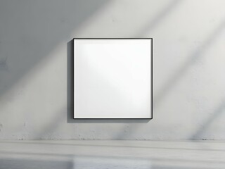 Blank billboard on wall, customizable poster template, empty ad space