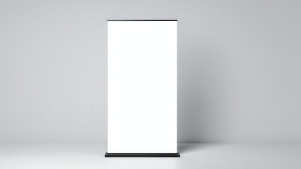 10 x 10 banner stand mockup showcasing modern corporate aesthetics. Creative minimal design perfect for business roll-up banners, multipurpose commercial displays, and professional event signage.