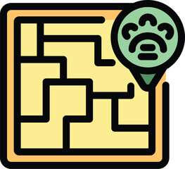 Location pin is showing the wifi password on a map