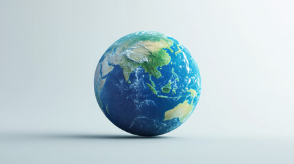 realistic 3D depiction of Earth showcasing vibrant continents and oceans, highlighting beauty of our planet