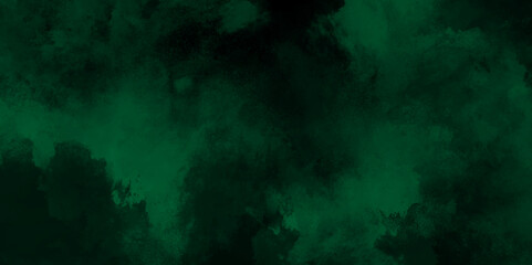 abstract cloud and vapor texture background. Black and Green smoke aquarelle smudge illustration smooth grungy smokey light pastel colors ink glow. green color powder explosion	
