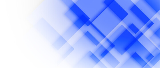 Abstract square shapes blue background