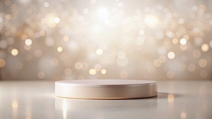 Minimalistic Color Podium with Bokeh Effect for Modern Display and Interior Design