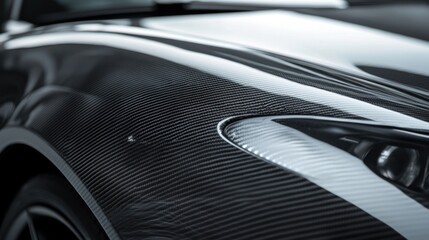 Custom carbon fiber texture with unique, intricate details and a smooth, reflective finish.