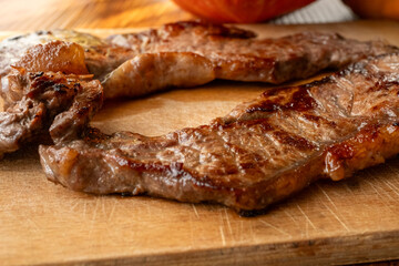 grilled steak ribs on a plate