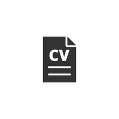 CV application icon isolated on transparent background