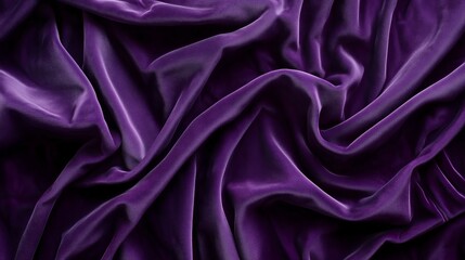 Obraz premium Un tessuto in velluto viola dai toni intensi e avvolgenti, con pieghe morbide che creano un senso di lusso e opulenza, perfetto per design raffinati.