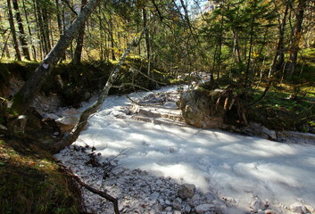 Obraz premium The Logar Valley is a valley in the Kamnik Alps, in the Municipality of Solčava, Slovenia. 