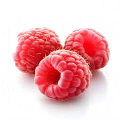 raspberries isolated on white background