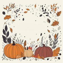 Naklejka premium Pumpkin Frame