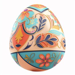 A 3D Easter egg clipart Christian holiday
