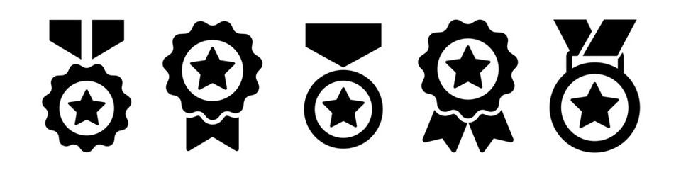 Reward icon set. Trophy icon