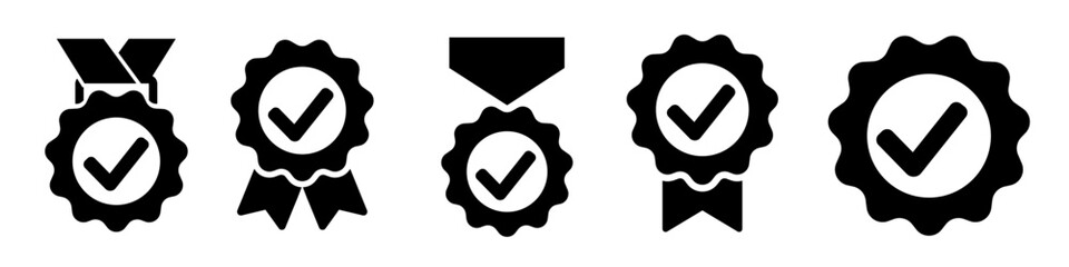 Medal icon set. Badge vector icon