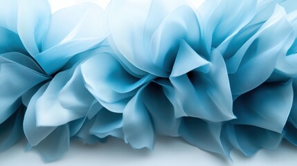 A series of soft blue petals align to create a flowing and harmonious pattern, capturing the delicate essence of nature’s gentle rhythm and visual poetry.