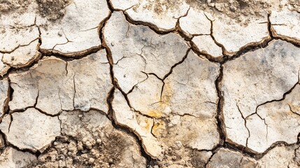 Fototapeta premium The parched soil reveals the aftereffects of deforestation and climate change challenges