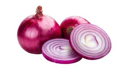 red onion isolated on white