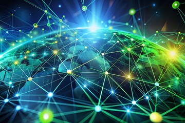 Obraz premium Modern Network and Connection Design Background for Technology and Business Use