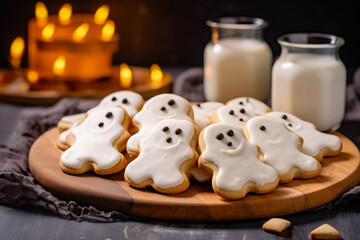 Obraz premium Cute Ghost Cookies Halloween