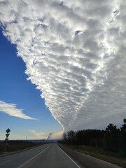 driving through the clouds