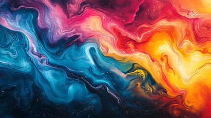 colorful oil fluid art background
