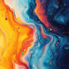 colorful oil fluid art background
