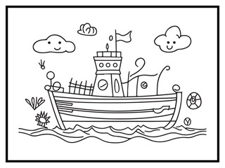 coloring pages cute transportation kids funny