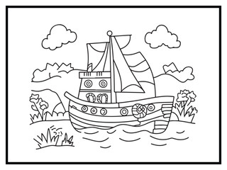 coloring pages cute transportation kids funny