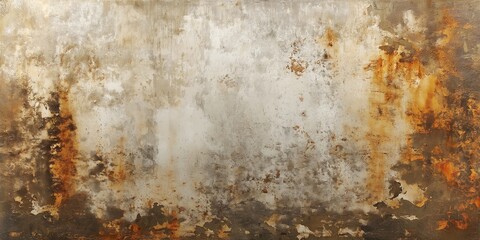 Weathered steel surface with rust spots and a rough texture, blending light and dark tones for an industrial and vintage look, perfect for grunge designs, selective focus

