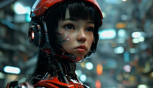android human robot, cool future ai intelligent robot