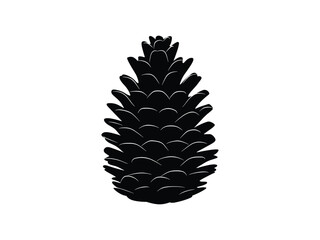 Pine Cone Silhouette | Christmas Nature Design