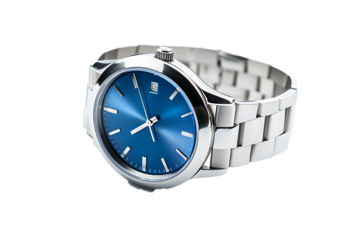 traditional wrist watch isolated on a white transparent background