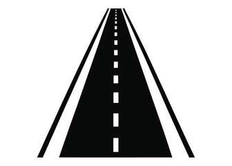 Road Icon Silhouette | Vector Illustration for Navigation, Maps, and Transportation Design Projects