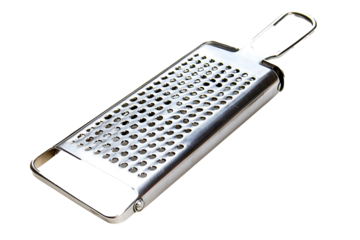 steel cheese grater isolated on a white transparent background