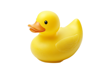 rubber duck isolated on white transparent background