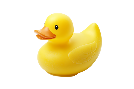 rubber duck isolated on white transparent background