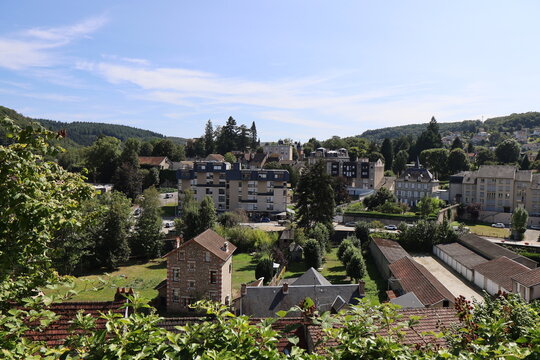 Vue d'ensemble de la ville, ville de Aubusson, d&eacute;partement de la Creuse, France