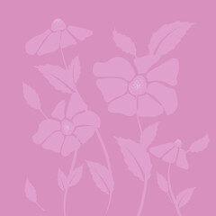 Abstract Botanical Doodle Art: Minimal Floral Shapes and Leaves for Print, Wallpaper, and Home Décor
