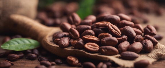 Obraz premium Concept of fresh and aromatic food cacao beans