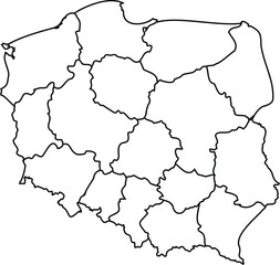Outline Map of Poland