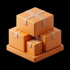 Obraz premium stack of cardboard boxes