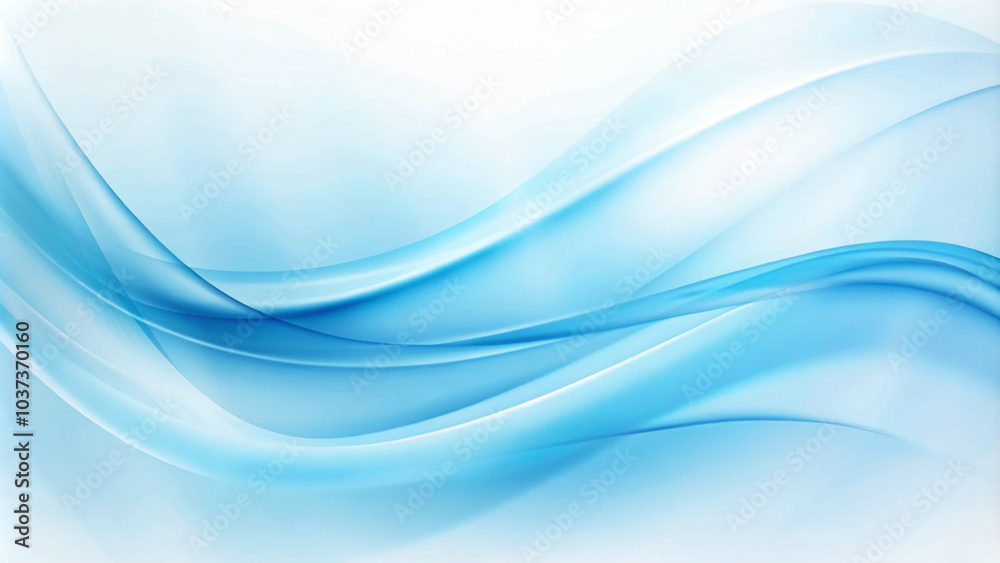 Poster Abstract background with blue slingshots in different shades and shapes. Abstract soft blue wave background. 3d blue background with blue lines curved wavy sparkle with copy space for text. 
