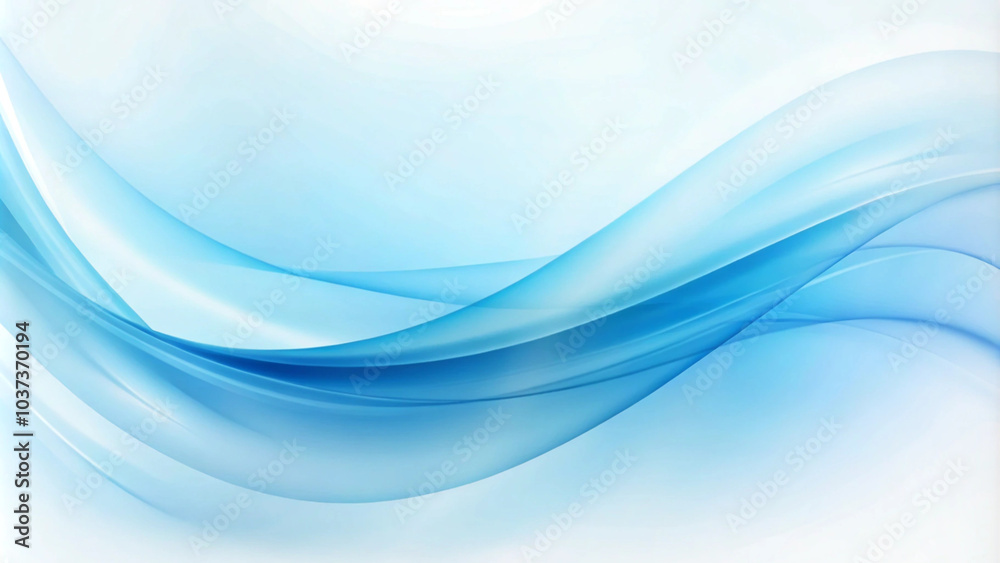 Poster abstract white background light blue shape with gold lines curved wavy with copy space for text. lux