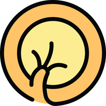 recommend clip art: This top view icon depicts a human fetus developing in the womb