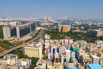 Hitec city with in Hyderabad city a major Information technology hub in India.