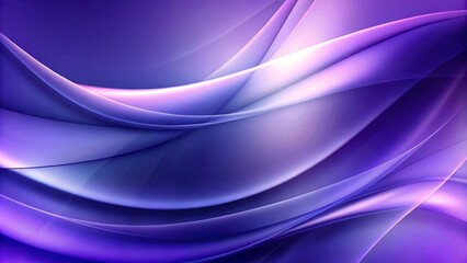 Fototapeta premium Smooth dynamic abstract waves and lines in lilac pink and purple. Abstract image with wavy lines in purple and pink tones. Abstract purple gradient textured background with dynamic, glowing light rays