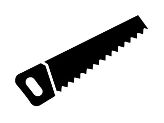 Handsaw silhouette vector illustration 