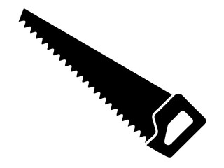 Handsaw silhouette vector illustration 