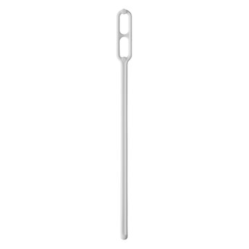plastic disposable coffee stirrer isolated on white background..